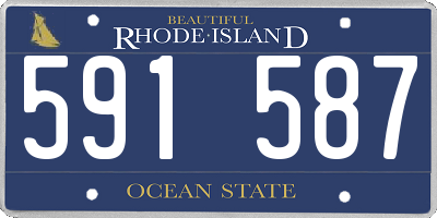 RI license plate 591587