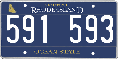 RI license plate 591593