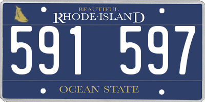 RI license plate 591597
