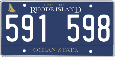 RI license plate 591598