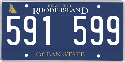 RI license plate 591599