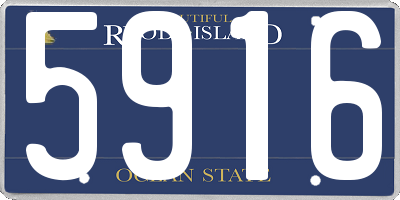 RI license plate 5916