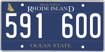 RI license plate 591600
