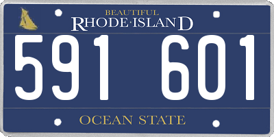 RI license plate 591601