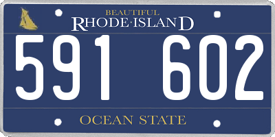 RI license plate 591602