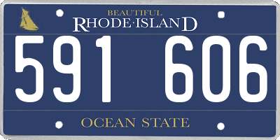 RI license plate 591606