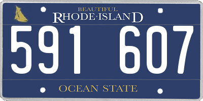 RI license plate 591607