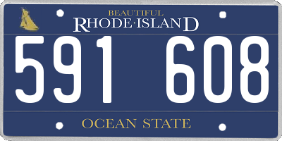 RI license plate 591608