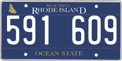 RI license plate 591609