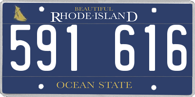 RI license plate 591616
