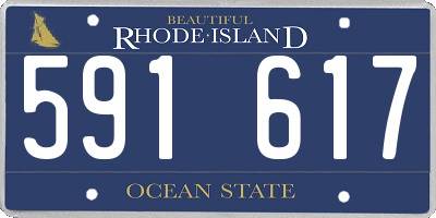 RI license plate 591617