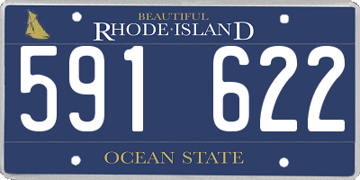RI license plate 591622