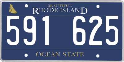 RI license plate 591625