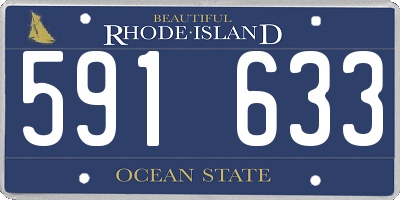 RI license plate 591633