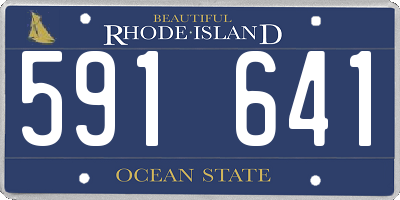 RI license plate 591641