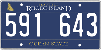 RI license plate 591643