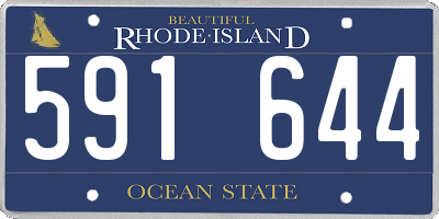 RI license plate 591644