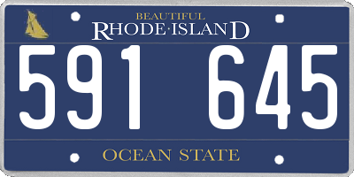 RI license plate 591645