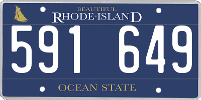 RI license plate 591649