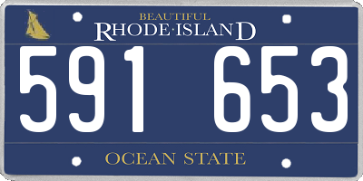 RI license plate 591653
