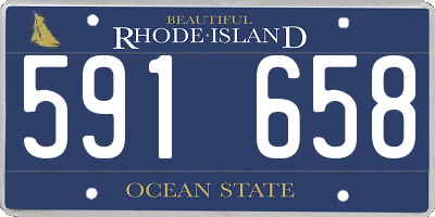 RI license plate 591658