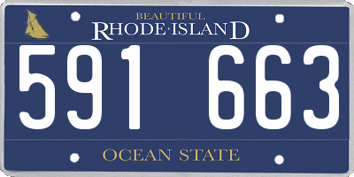 RI license plate 591663