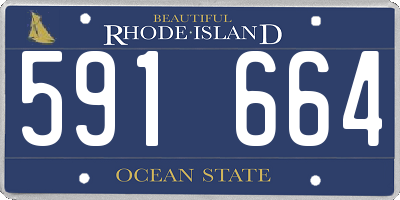 RI license plate 591664
