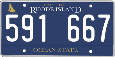 RI license plate 591667