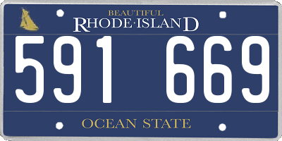 RI license plate 591669