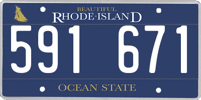 RI license plate 591671