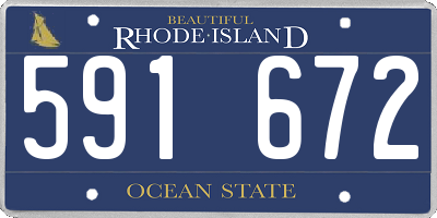 RI license plate 591672