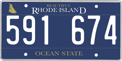 RI license plate 591674