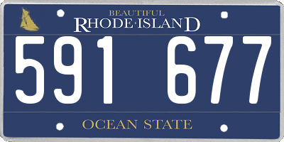 RI license plate 591677