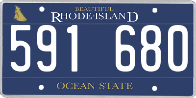 RI license plate 591680