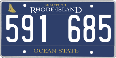 RI license plate 591685
