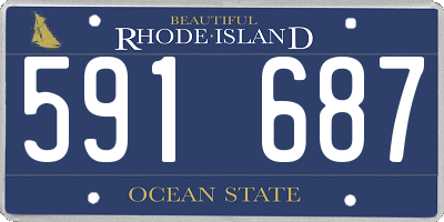 RI license plate 591687