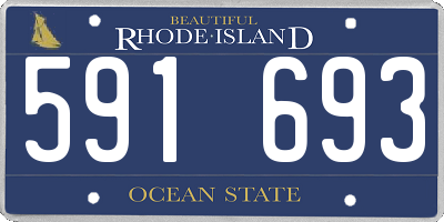 RI license plate 591693