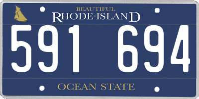 RI license plate 591694
