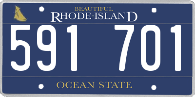 RI license plate 591701
