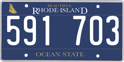 RI license plate 591703