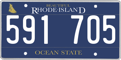 RI license plate 591705