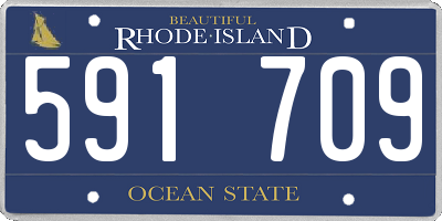 RI license plate 591709