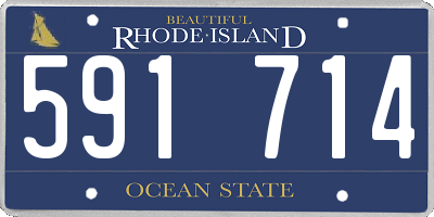 RI license plate 591714