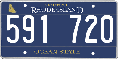 RI license plate 591720