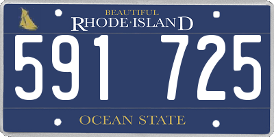 RI license plate 591725