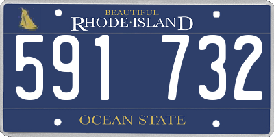 RI license plate 591732