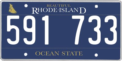 RI license plate 591733