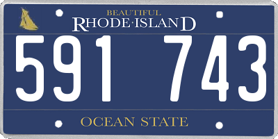 RI license plate 591743