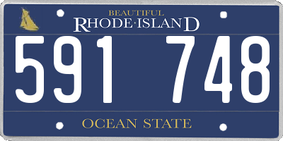 RI license plate 591748