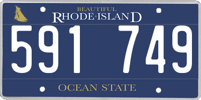 RI license plate 591749